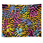 Colorful Zebra Leopard Pattern Print Tapestry