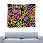Colorful Zebra Leopard Pattern Print Tapestry