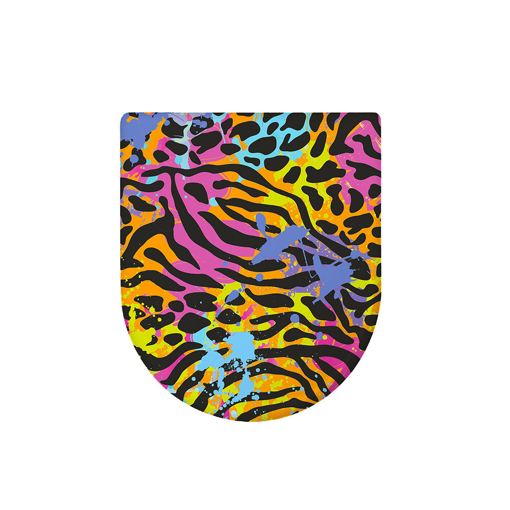 Colorful Zebra Leopard Pattern Print Toilet Lid Cover