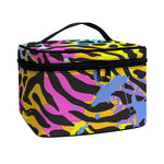 Colorful Zebra Leopard Pattern Print Travel Makeup Bag