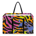Colorful Zebra Leopard Pattern Print Utility Tote Bag