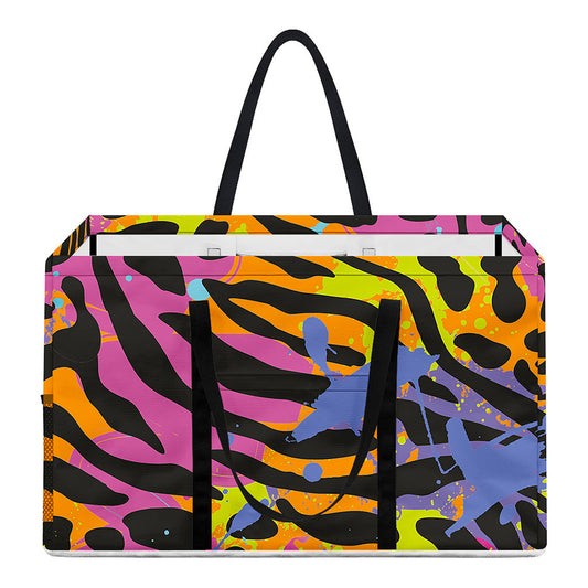 Colorful Zebra Leopard Pattern Print Utility Tote Bag