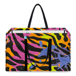 Colorful Zebra Leopard Pattern Print Utility Tote Bag