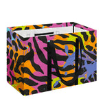Colorful Zebra Leopard Pattern Print Utility Tote Bag