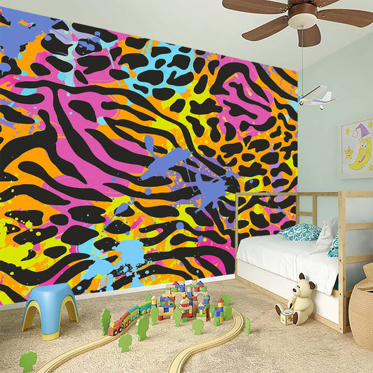 Colorful Zebra Leopard Pattern Print Wall Sticker