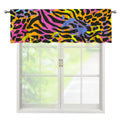 Colorful Zebra Leopard Pattern Print Window Valance