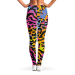 Colorful Zebra Leopard Pattern Print Women's Leggings