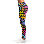 Colorful Zebra Leopard Pattern Print Women's Leggings