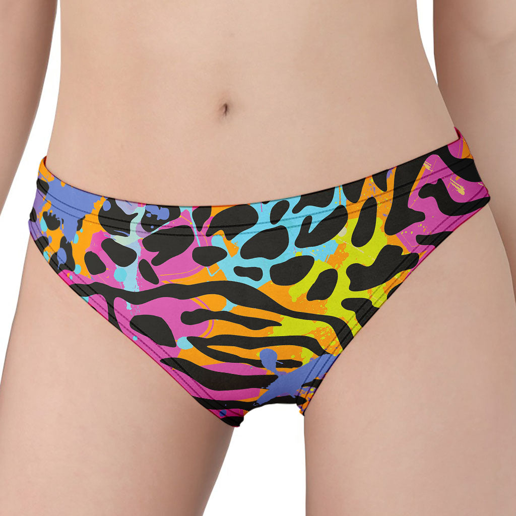 Colorful Zebra Leopard Pattern Print Women's Panties