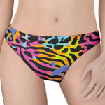 Colorful Zebra Leopard Pattern Print Women's Thong