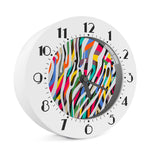 Colorful Zebra Pattern Print Alarm Clock