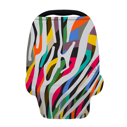 Colorful Zebra Pattern Print Baby Seat Cover