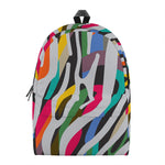 Colorful Zebra Pattern Print Backpack