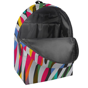 Colorful Zebra Pattern Print Backpack