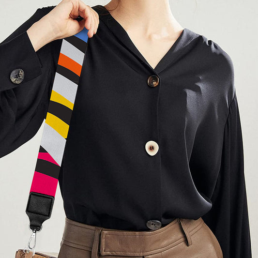 Colorful Zebra Pattern Print Bag Strap