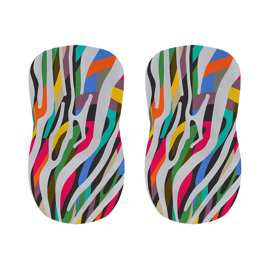 Colorful Zebra Pattern Print Bar Stool Covers