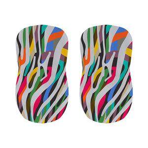 Colorful Zebra Pattern Print Bar Stool Covers