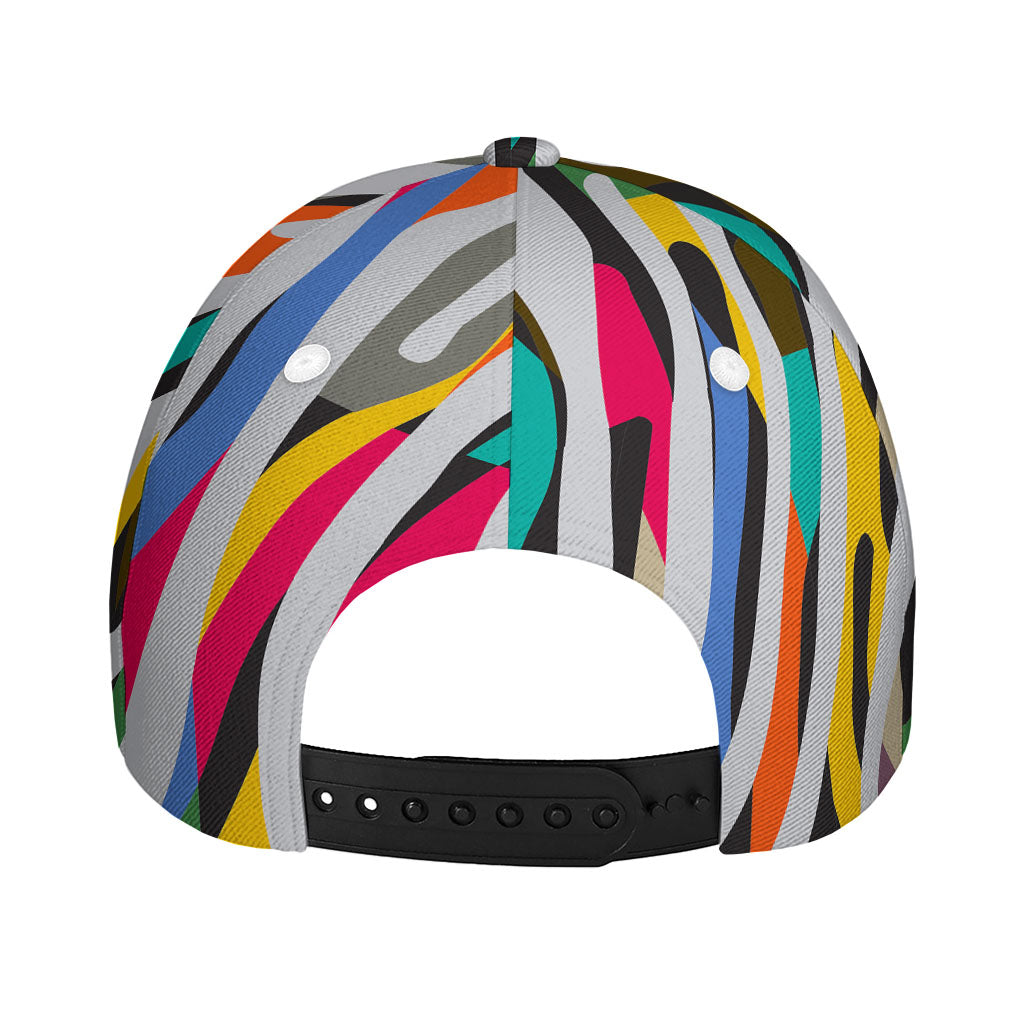Colorful Zebra Pattern Print Baseball Cap