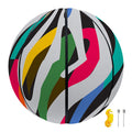 Colorful Zebra Pattern Print Basketball