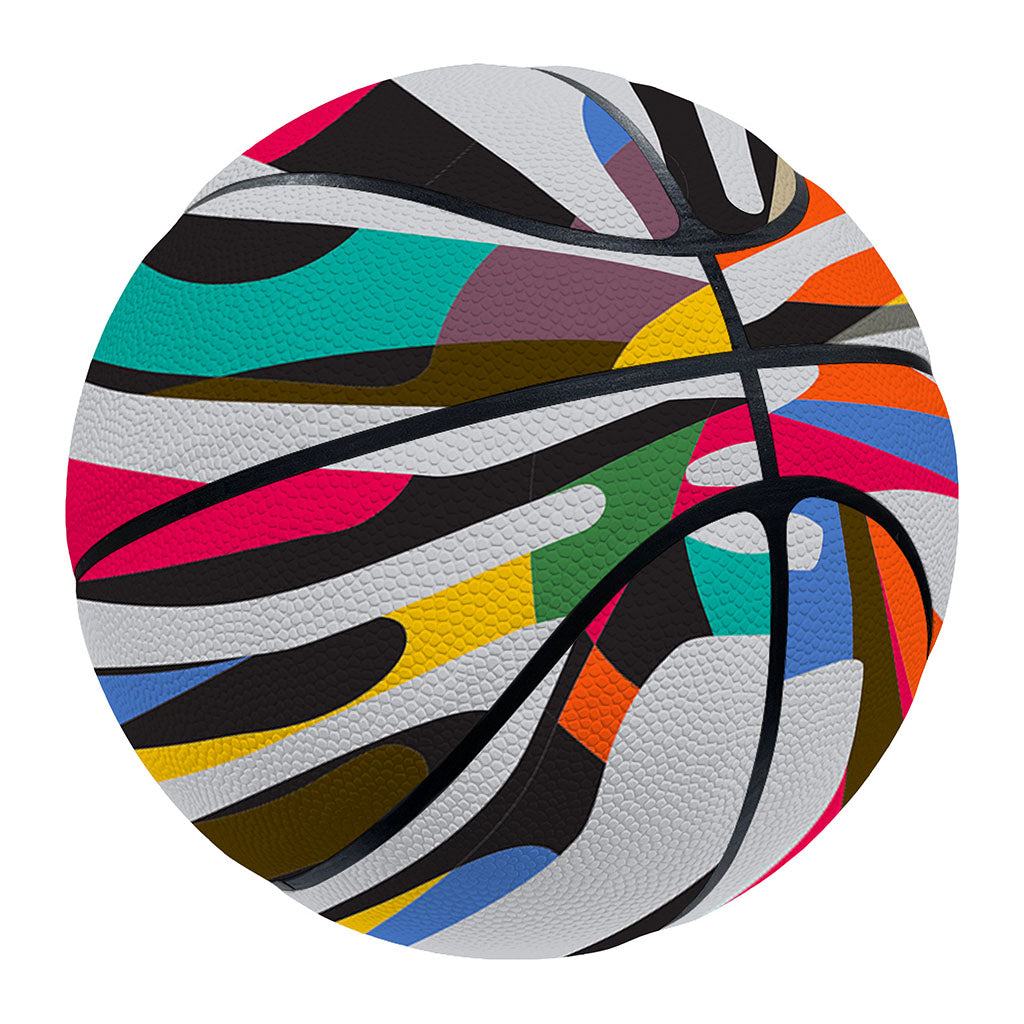 Colorful Zebra Pattern Print Basketball