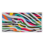 Colorful Zebra Pattern Print Beach Towel