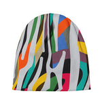 Colorful Zebra Pattern Print Beanie