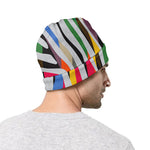 Colorful Zebra Pattern Print Beanie