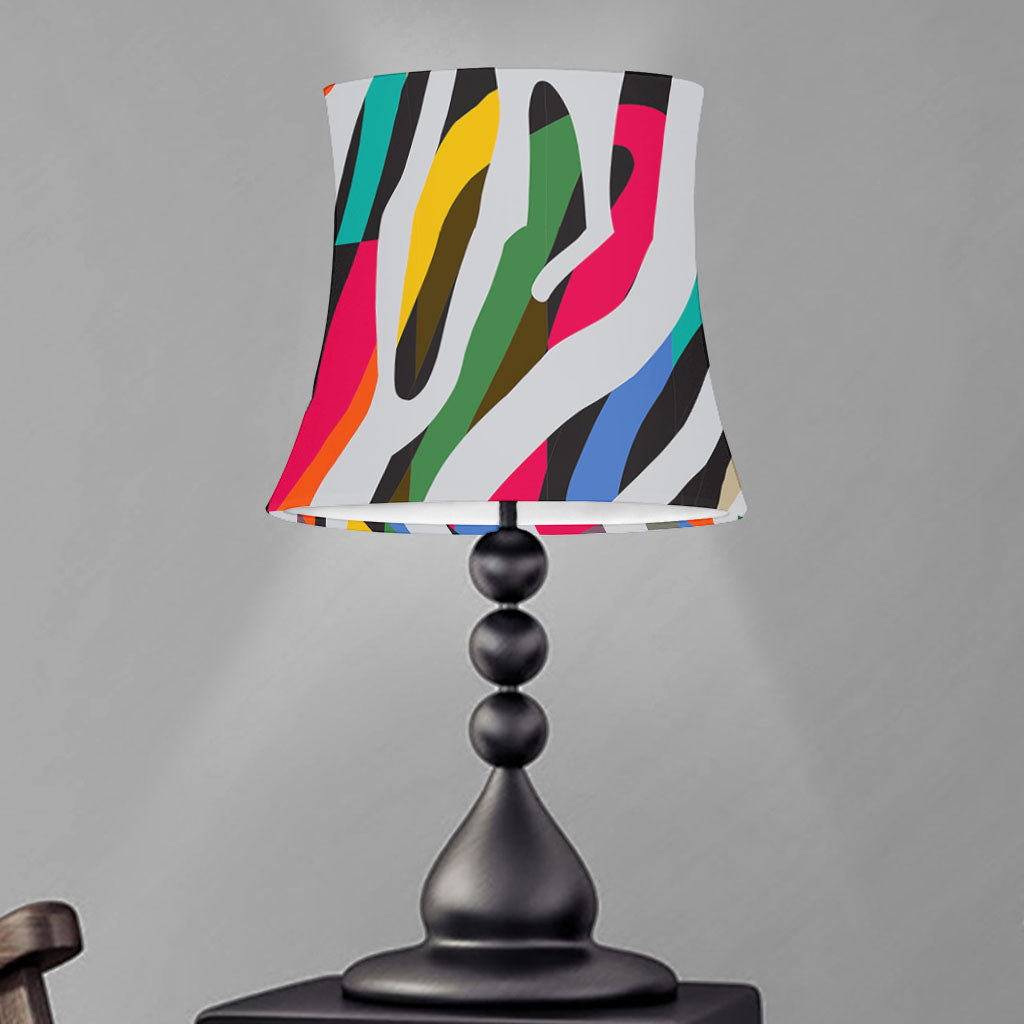 Colorful Zebra Pattern Print Bell Lamp Shade