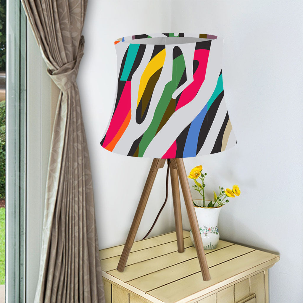 Colorful Zebra Pattern Print Bell Lamp Shade