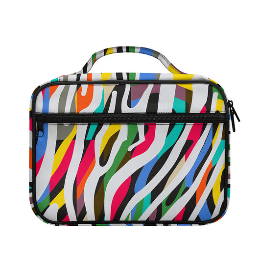 Colorful Zebra Pattern Print Briefcase Bible Bag