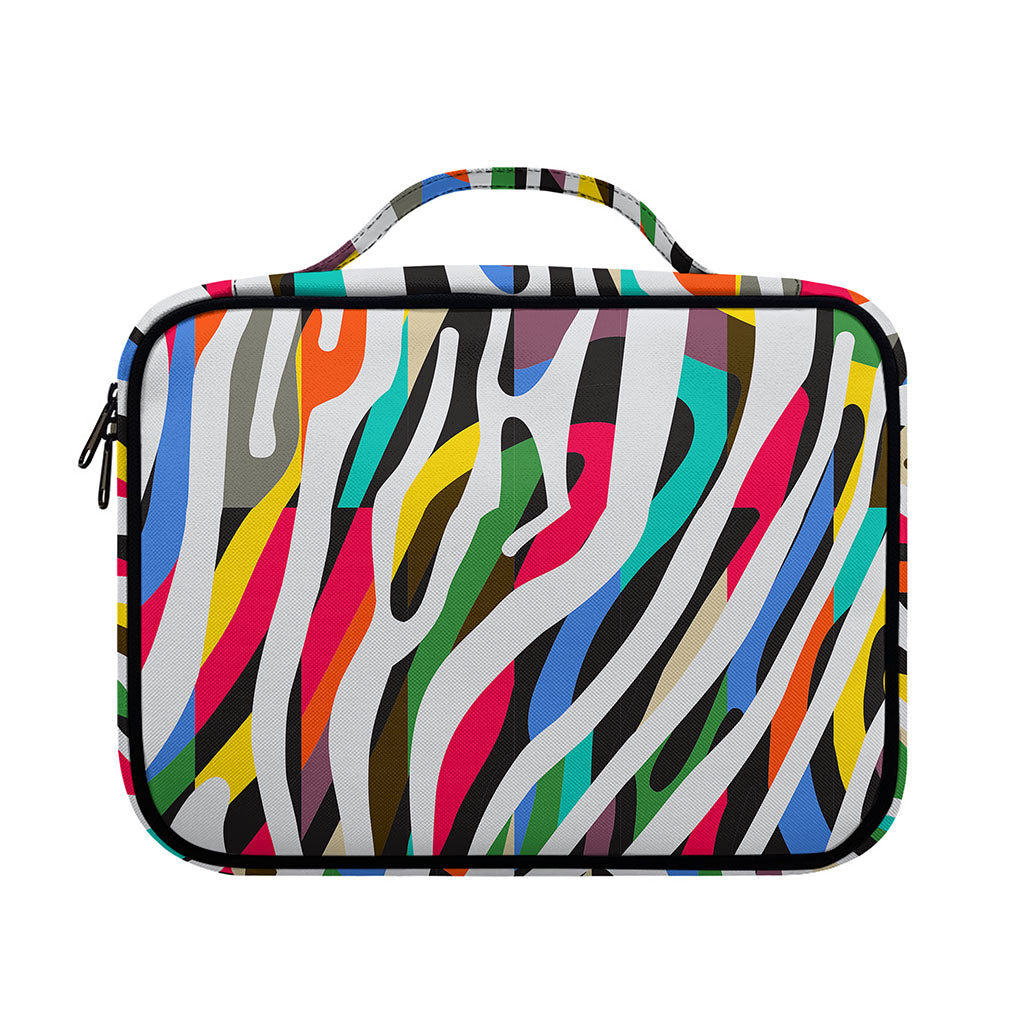 Colorful Zebra Pattern Print Briefcase Bible Bag
