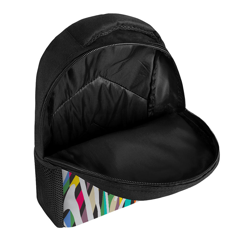 Colorful Zebra Pattern Print Casual Backpack