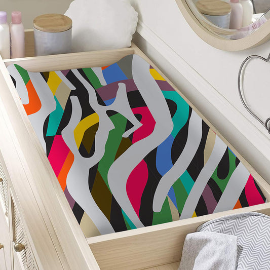 Colorful Zebra Pattern Print Changing Pad Cover