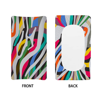 Colorful Zebra Pattern Print Changing Pad Cover