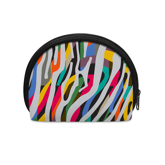 Colorful Zebra Pattern Print Coin Purse