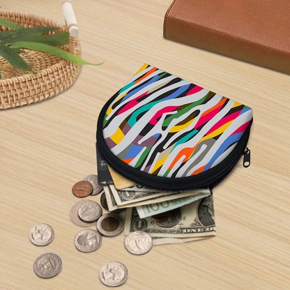 Colorful Zebra Pattern Print Coin Purse