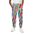 Colorful Zebra Pattern Print Cotton Sweatpants
