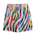 Colorful Zebra Pattern Print Cotton Shorts