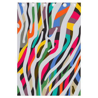 Colorful Zebra Pattern Print Curtain