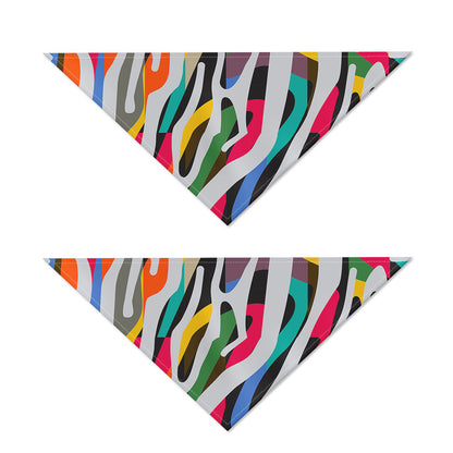 Colorful Zebra Pattern Print Dog Bandana