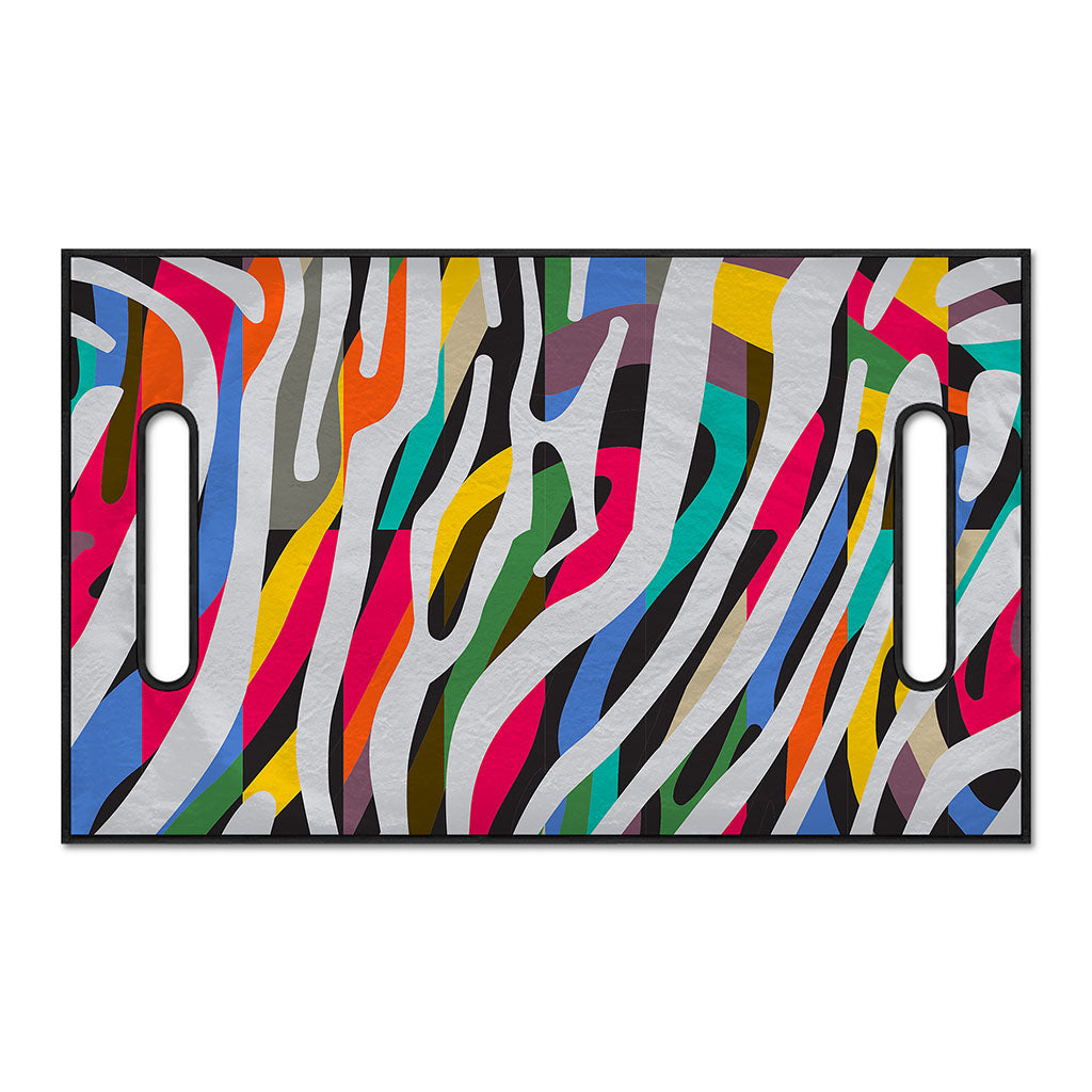 Colorful Zebra Pattern Print Golf Cart Seat Cover
