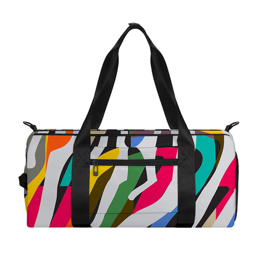 Colorful Zebra Pattern Print Gym Bag