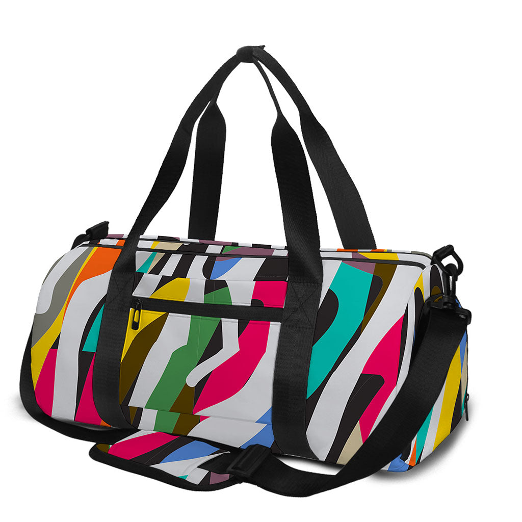 Colorful Zebra Pattern Print Gym Bag