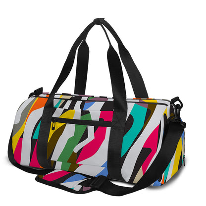 Colorful Zebra Pattern Print Gym Bag