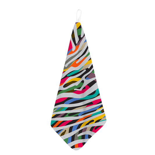 Colorful Zebra Pattern Print Hand Towel