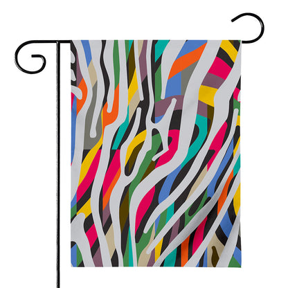 Colorful Zebra Pattern Print House Flag