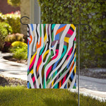 Colorful Zebra Pattern Print House Flag