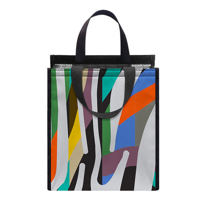 Colorful Zebra Pattern Print Insulated Lunch Tote