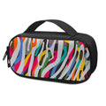 Colorful Zebra Pattern Print Portable Cooler Travel Case