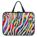 Colorful Zebra Pattern Print Laptop Sleeve With Handle
